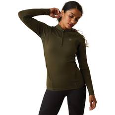 Mujer Camisetas Térmicas Ariat Ascent 1/4 Zip Baselayer Top Long Sleeve W - Racing Green