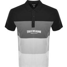 True Religion Men Polo Shirts True Religion Panel Polo T Shirt Black