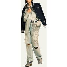 Dame - Hør Jeans GOLDEN GOOSE Bomuld Jeans Med Krystaller - Blå