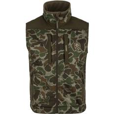 Camouflage - Men Vests Drake Men's Non-Typical Standstill Windproof Vest, Old School Green Camo SKU 677238