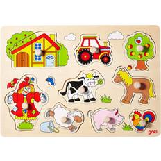 Puzzels met Knop Goki Farm 6 Lift Out Puzzle 9 Pieces