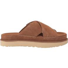 UGG Donna Ciabatte UGG Goldenstar Cross Slide - Chestnut