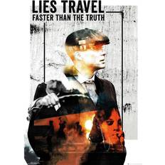 Grey Posters Peaky Blinders Peaky Blinders Lies Travel Poster