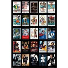 Black Posters James Bond 007 25 Films Poster