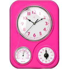 Interior Details Premier Housewares Hot Pink Timer/Temperature Display Wall Clock