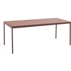 Acier Tables de Balcon Hay Balcony Rectangulaire 190 cm - Rouge Fer Table de Balcon