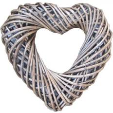 Wicker Small Heart Shaped Wreath Figurine