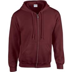 Gildan Men's Fleece Zip Hoodie Sweatshirt - Maroon