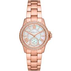 Watches Michael Kors Everest Rose Gold Tone Crystal MK7364, Size 33mm
