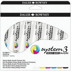 Acrylic Paints Daler Rowney Daler-Rowney System3 Heavy Body Acrylic Paint Starter Set, Assorted Colors, Set of 6, 59 ml, Tubes