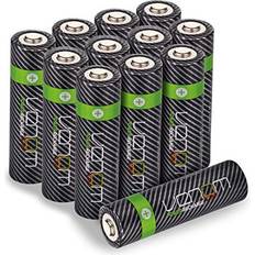 Rechargeable Aa Batteries 2100Mah High Capacity Pack Of 12