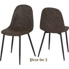 SECONIQUE Athens Set of 2 Kitchen Chair 2pcs