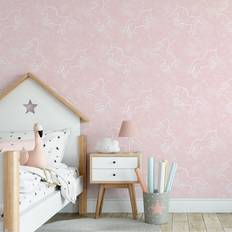 Fresco Illumicorn Unicorn Pink Glow In The Dark Wallpaper