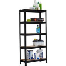 Neo Black 5 Tier Shelving System