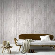 Wallpapers Fresco Grey White Wood Panel Effect Wallpaper