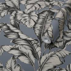 Boutique Sappor Palm Leaf Petrol/Gold Wallpaper Was 23