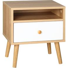 White Bedside Tables Homcom Modern Bedside Table