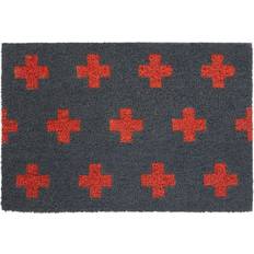 Red Entrance Mats Premier Housewares Neon Crosses Grey, Red