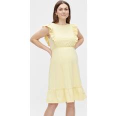 Amarillo Ropa de maternidad y lactancia Mamalicious Maternity frill detail mini dress in yellowM