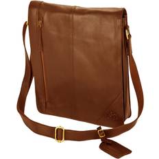 Brown Messenger Bags Eastern Counties Leather Narrow Messenger Bag Coffee/Black