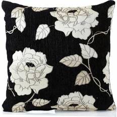Alan Symonds Chenille Rose 18 Cushion Cover Black