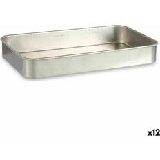 Acero inoxidable Fuentes para Horno Kinvara Rustidera Plateado Aluminio 28.5 x 6.5 x 46 cm (12 Unidades) Fuente para Horno