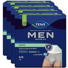 TENA Men Active Fit Pants Normal Small Medium 4 Packs 12 Grey