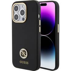 Guess Apple iPhone 15 Pro Handyhüllen Guess Liquid Silicone Metal Logo Case for iPhone 15 Pro