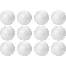 Juvale 12-pack foam balls round polystyrene balls for art craft diy, white, 4" diameter