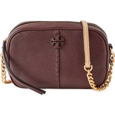 Tory Burch Red Handbags Tory Burch Mcgraw Textured Leather Camera Bag - Muscadine