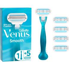 Gillette venus smooth rasierer rasierset 1 handstück u. 5 klingen neu ovp