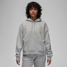 Basketball Sweatere Jordan Brooklyn Fleece-hættetrøje til kvinder grå