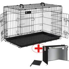 Vounot Dog Crate Portable Foldable Secure Pet Puppy Cage with Cover L