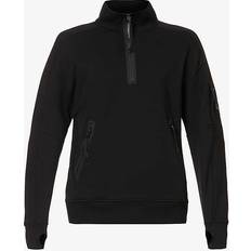 C.P. Company Sweatshirts Tröjor C.P. Company Diagonal Raised Fleece Stand Collar Sweatshirt Black