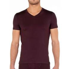 Hom Tencel Soft V-Neck T-Shirt, Burgundy