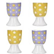 KitchenCraft Portauova KitchenCraft 4-Piece Novelty Ceramic Set Egg Cup