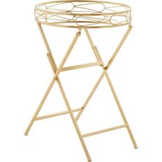 Laiton Accessoires de cuisine Premier Housewares Jolie Round Tray Table - Mirror Top / Gold Plateau de service