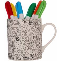 Premier Housewares Cups & Mugs Premier Housewares Maison Colour Your Life Outside The Lines Cup