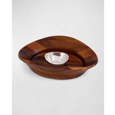 Nambe Ripple Chip & Dip Soup Bowl