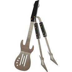 Steel BBQ Tools PEPKICN Rock Guitar Style Heavy Duty Stainless Steel 2-Piece Barbecue Tool Set