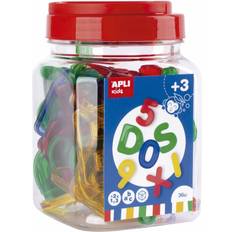 Pegatinas Apli Kids 17493 Letras y números transparentes de colores 36 u. Actividad educativa