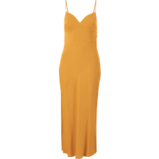 Guld - Lange kjoler Calvin Klein Slim Midi Slip Dress GOLD