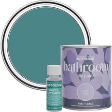 Paint Rust-Oleum Bathroom Tile Peacock Suit Green