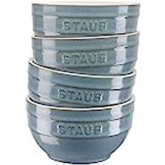 Servierschalen Staub Handgefertigte Schüsselset 4 Stück Blau Servierschale 4Stk.