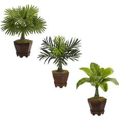 Artificial Plants Nearly Natural Assorted Mini Palm Trees Artificial Plant