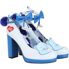 Azul Tacones y Zapatos de Tacón Grumpy Bear Women's Ankle Strap Heels