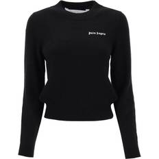 Polyamide - Women Sweaters Palm Angels Black Embroidered Sweater