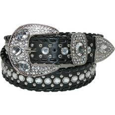 Bretelles Réglables Ceintures CTM women's western belt with rhinestones and studs