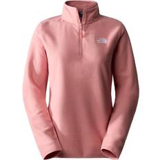 Hiking - Pink Jumpers The North Face Women's 100 Glacier 1/4 Zip Fleece - Shady Rose