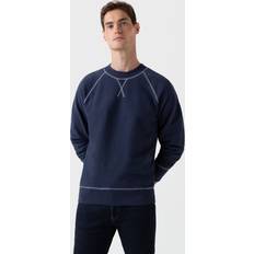 Sunspel Jumpers Sunspel Navy Crewneck Sweatshirt buag5 navy melange5